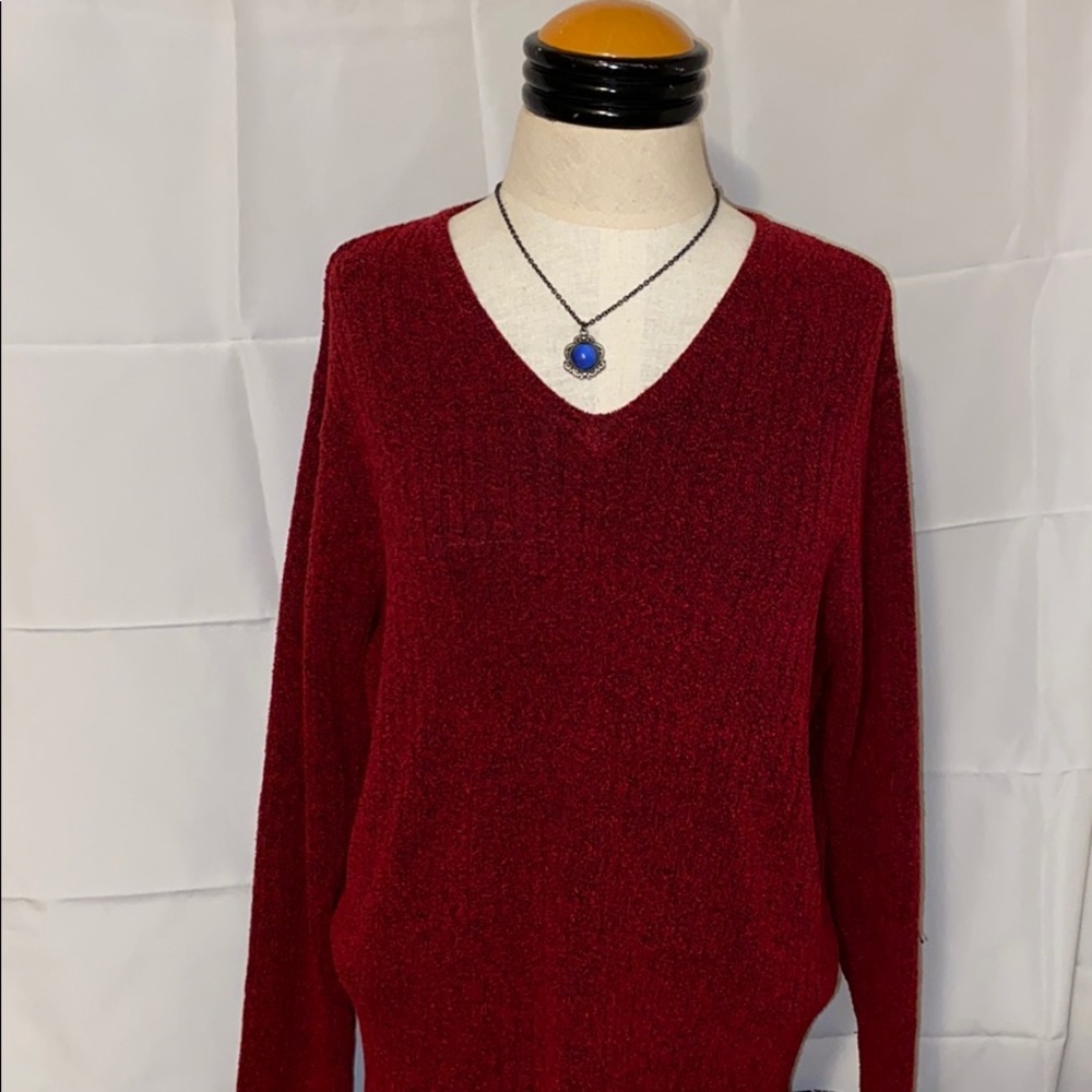 Karen Scott Stretch Long Sleeve Sweater Womens szL